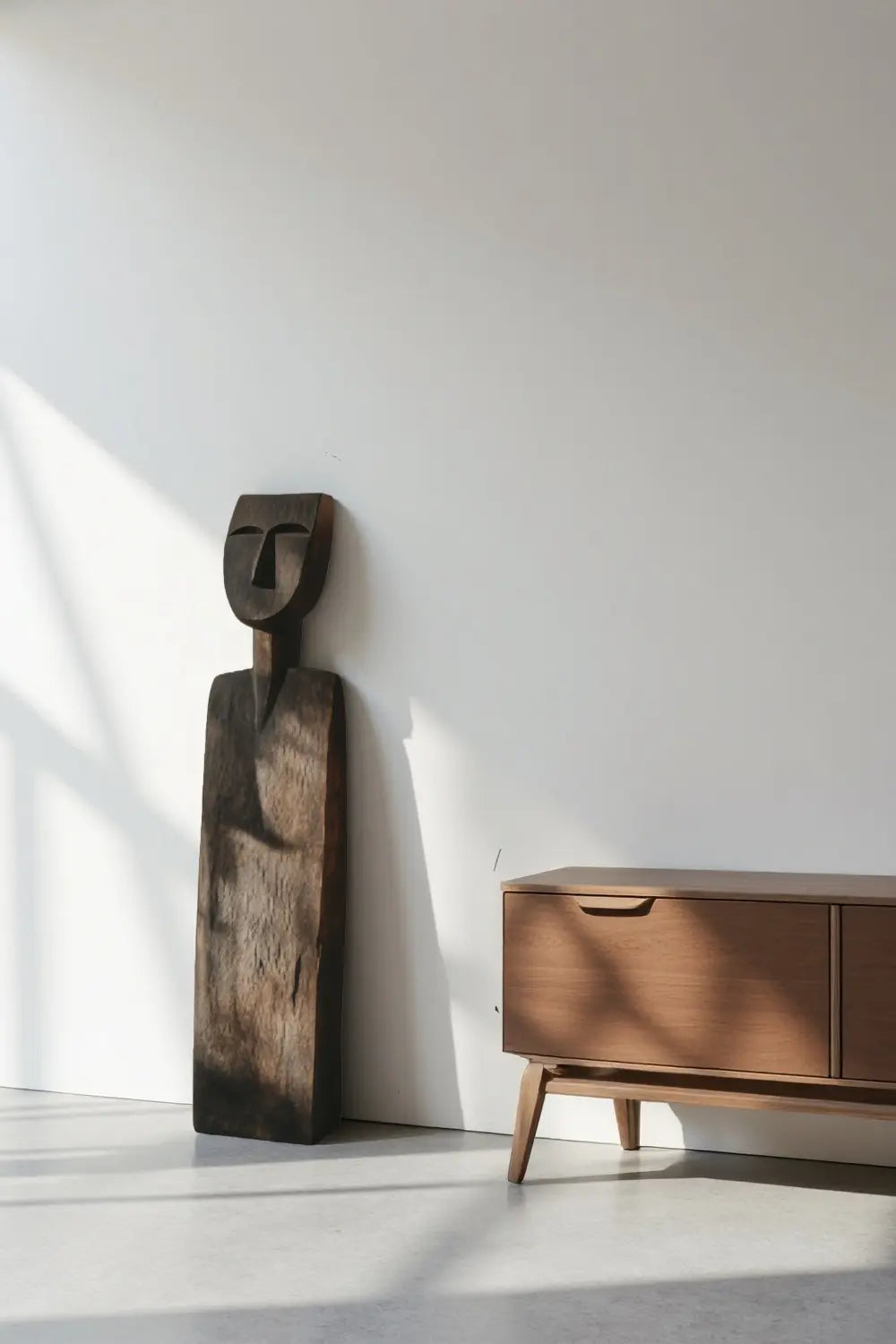 African Large Abstract Wooden Sculpture Tribal Art Decor Wooden Statues