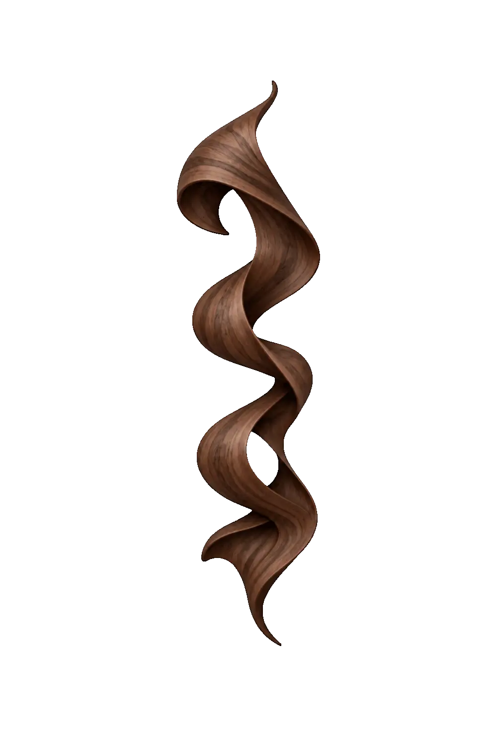 Fluid Wooden Ribbon Sculpture Modern Abstract Wood Art Decor & Spatial Gift