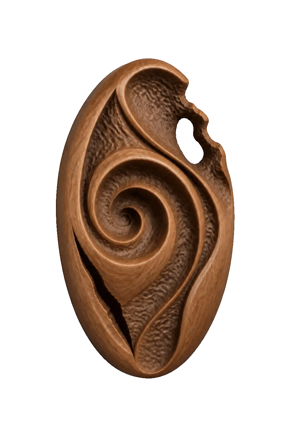 Wood Wall Medallion Relief Sculpture | Modern Radial Texture Art Decor