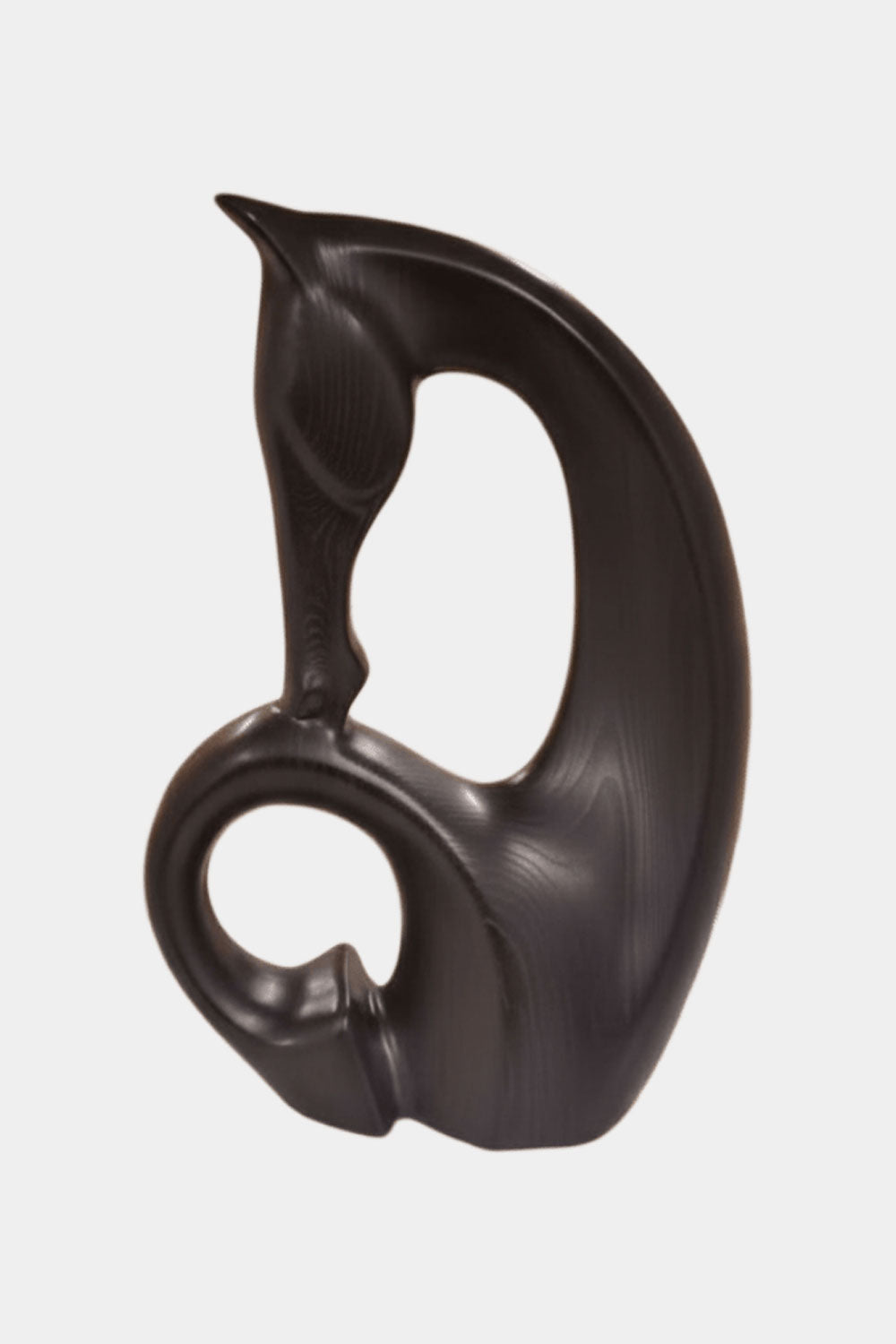 Abstract Blacnk Wooden Horse Sculpture Animal Wood Sculpture Decor for Home