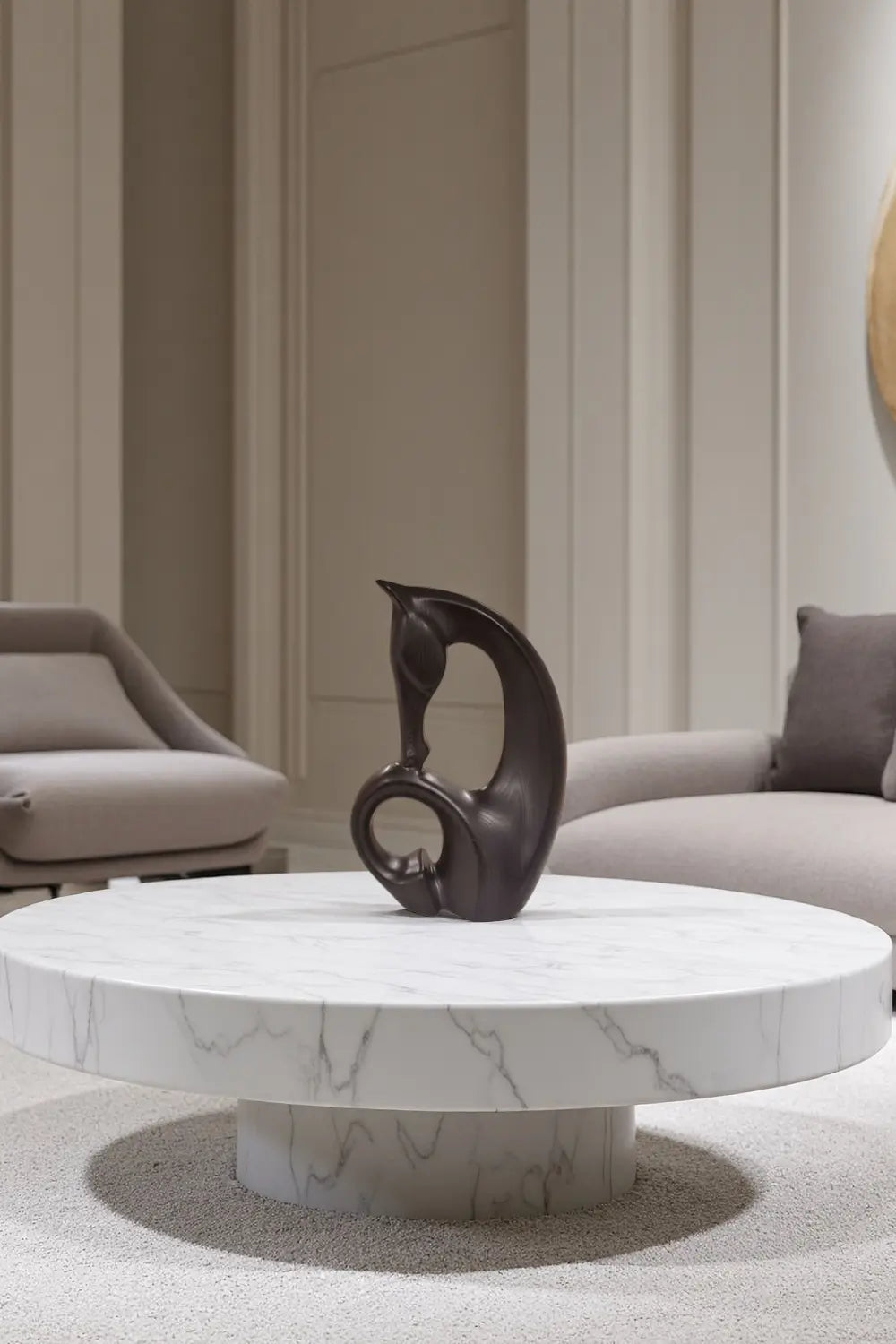 Abstract Blacnk Wooden Horse Sculpture Animal Wood Sculpture Decor for Home