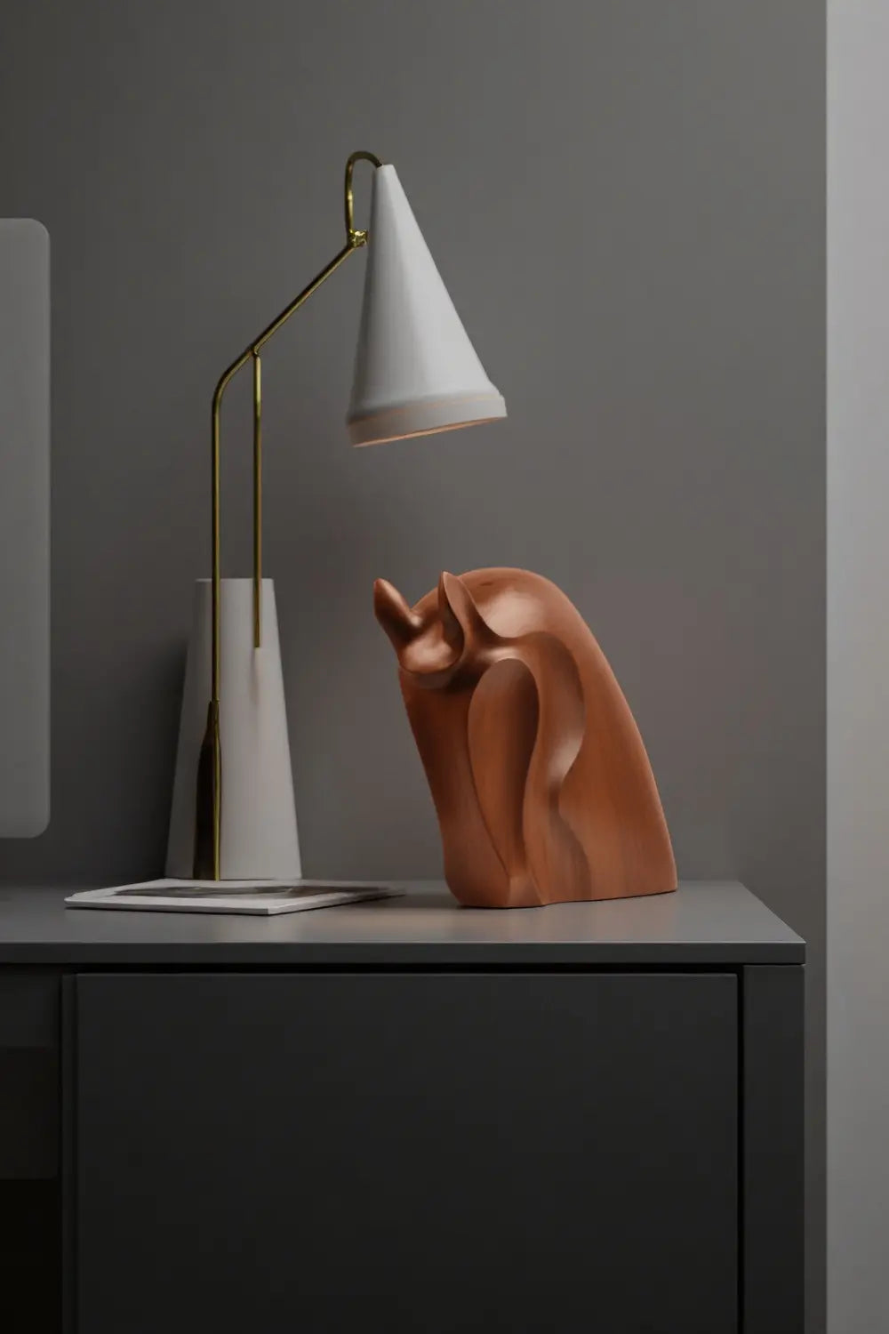 Abstract Wooden Horse Sculpture Animal Wood Sculpture Decor for Home