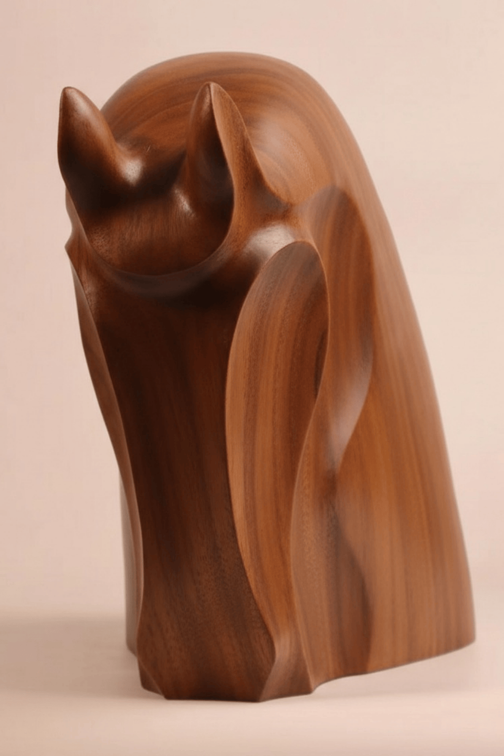 Abstract Wooden Horse Sculpture Animal Wood Sculpture Decor for Home