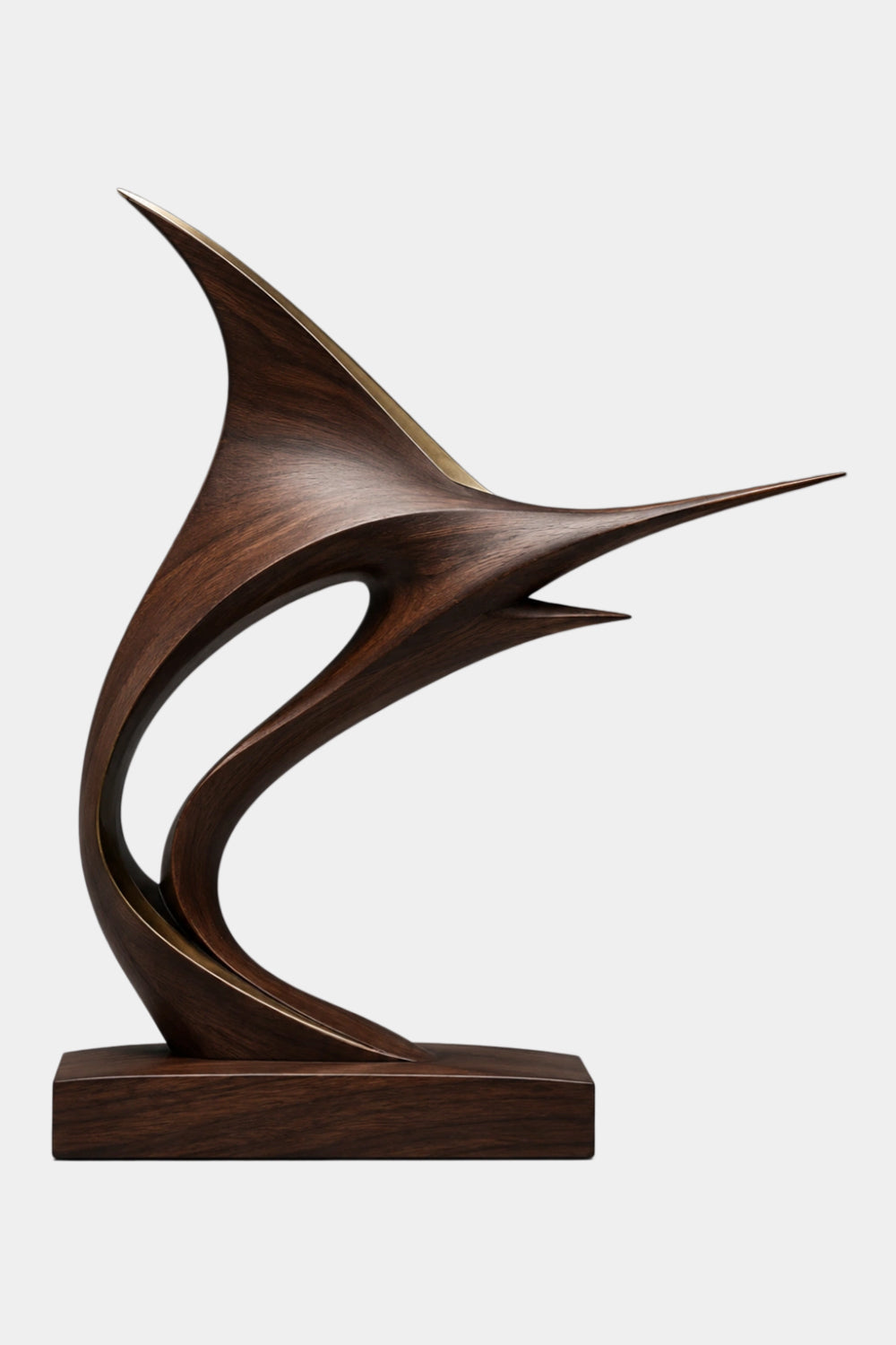 Modern Marlin Wood Sculpture | Luxury Coastal Marine Art