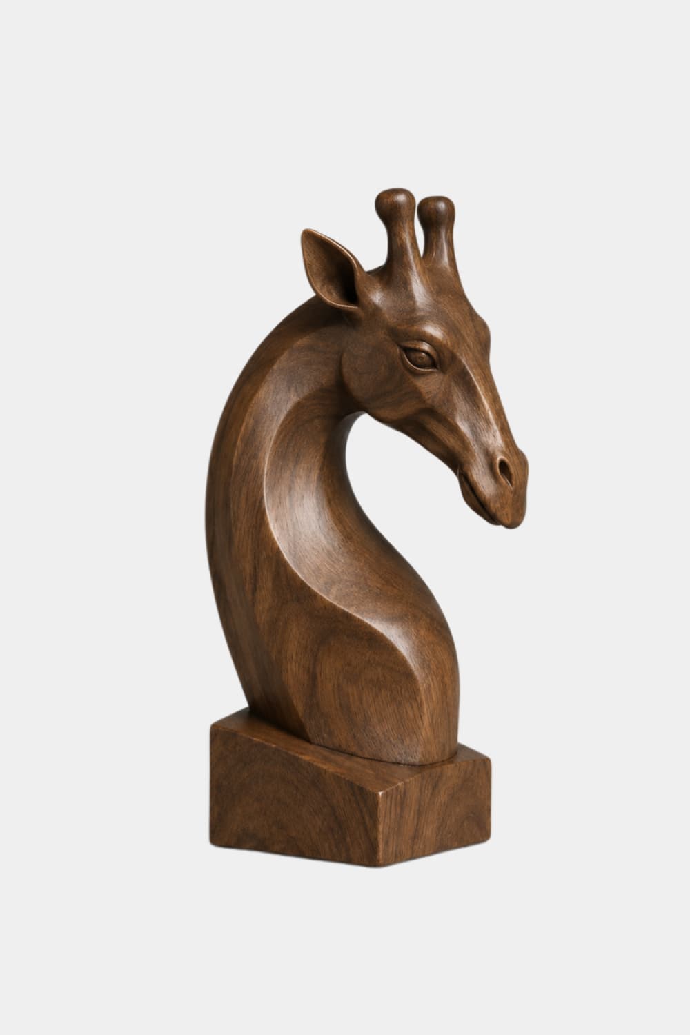 Contemporary Wood Giraffe Bust | Luxury Safari Home Decor | Meaningful Gift