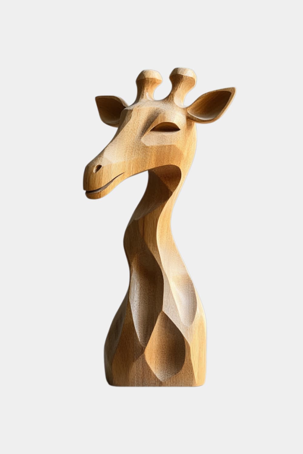 Abstract Wood Giraffe Statue | Japandi Geometric Decor | Thoughtful Gift Choice