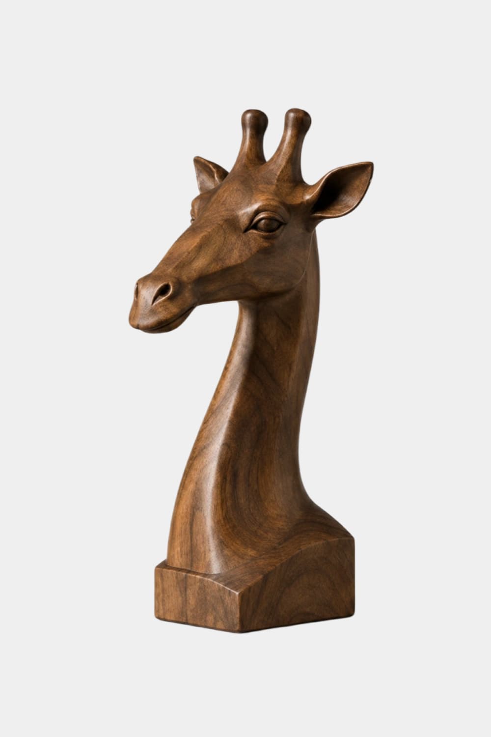 Refined Wood Giraffe Sculpture | Modern Organic Accent | Exquisite Gift Idea
