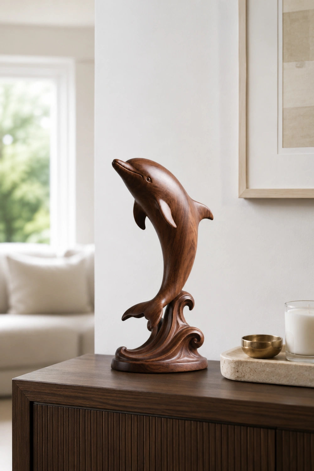 Modern Twisted Wood Sculpture | Abstract Spiral Infinity Art