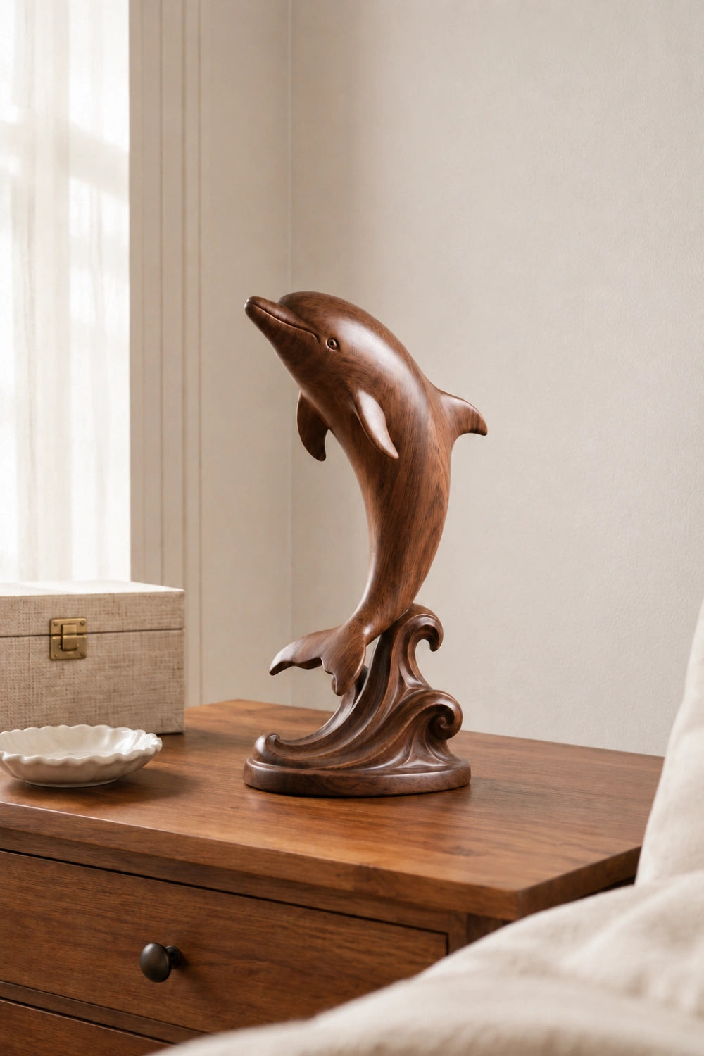 Modern Twisted Wood Sculpture | Abstract Spiral Infinity Art