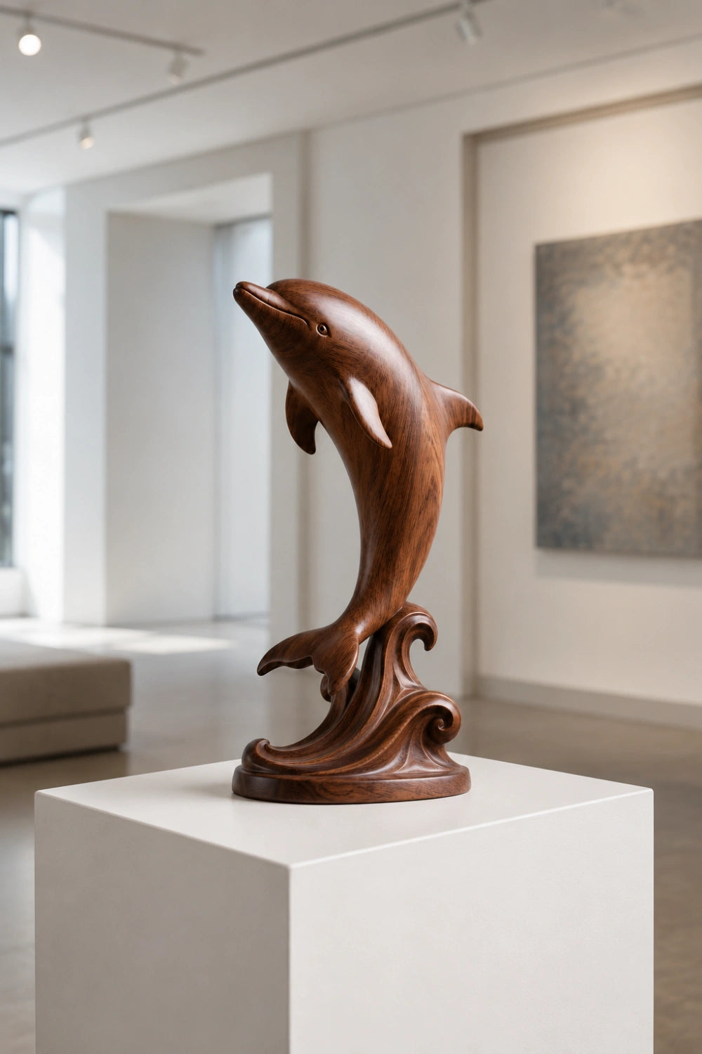 Modern Twisted Wood Sculpture | Abstract Spiral Infinity Art