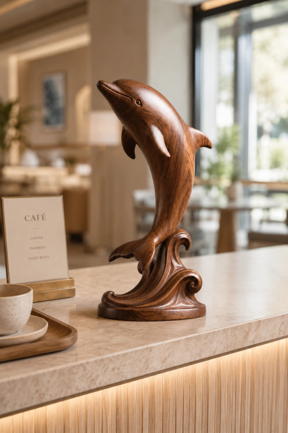 Modern Twisted Wood Sculpture | Abstract Spiral Infinity Art