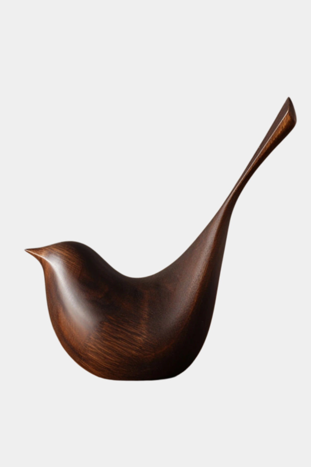 Minimalist Carved Wooden Bird Statue | Nature Decor Gift