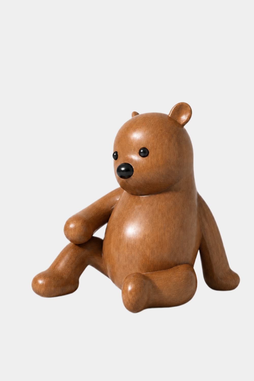 Cute Wooden Teddy Bear Figurine | Nursery Decoration Gift