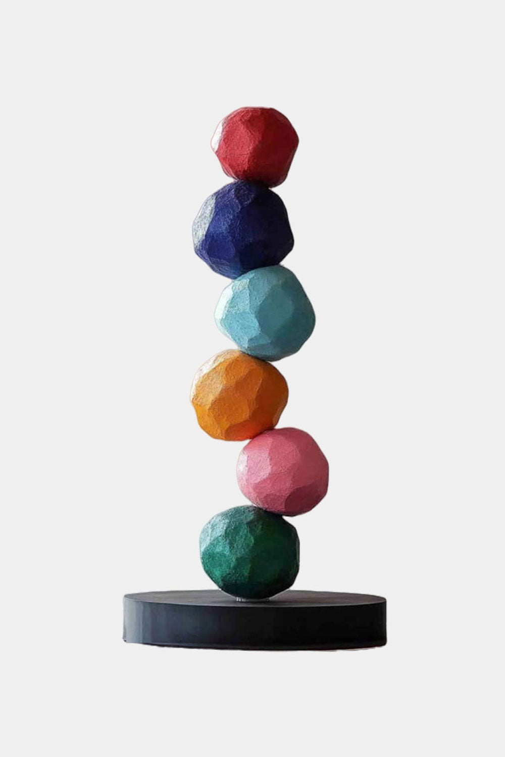 Large Polychrome Wood Sculpture Floor Sculpture Tall Wooden Sculpture Modern Home Decor