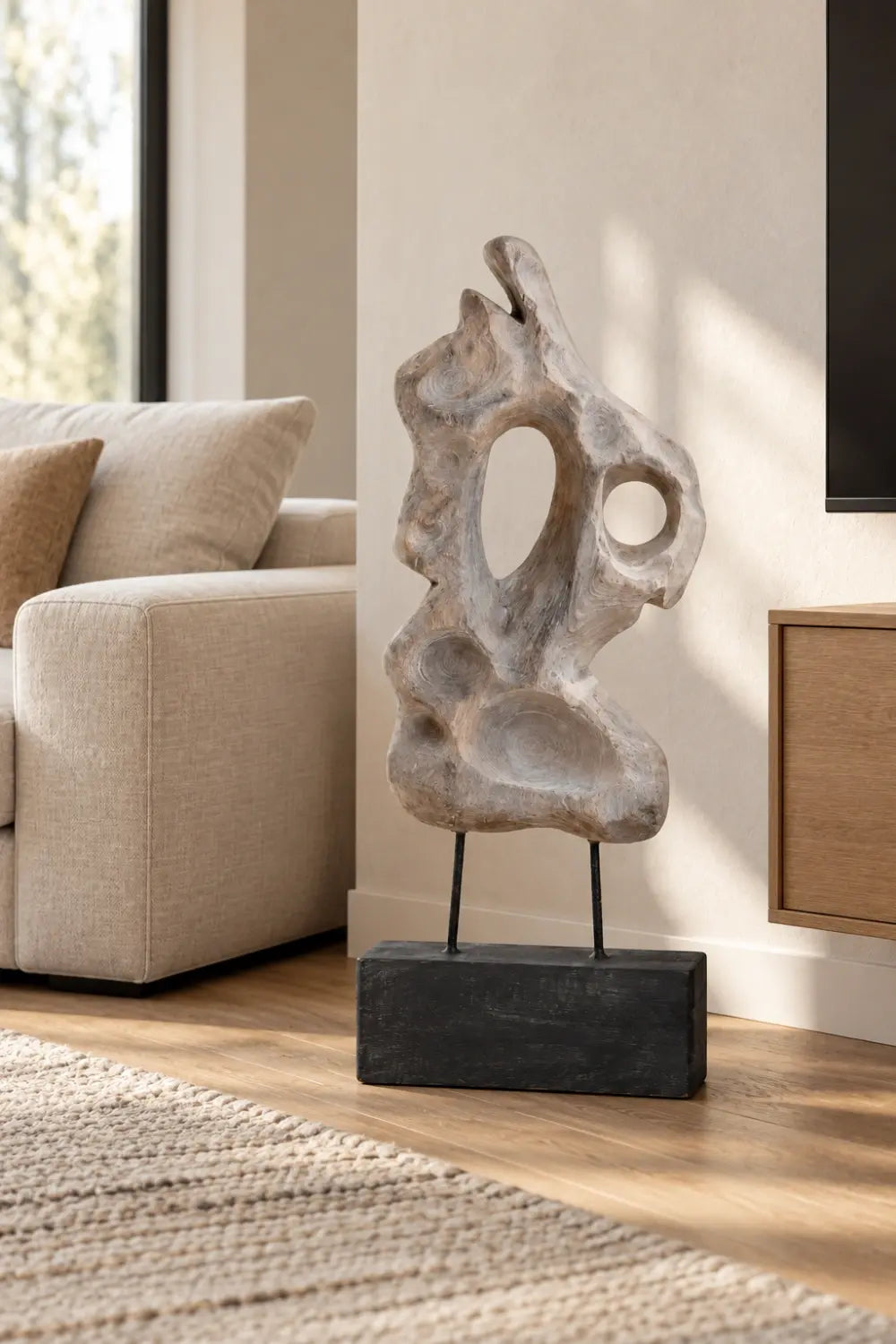 Wooden Hand Sculpture Abstract Wood Art Deco Wood Carving Sculpture