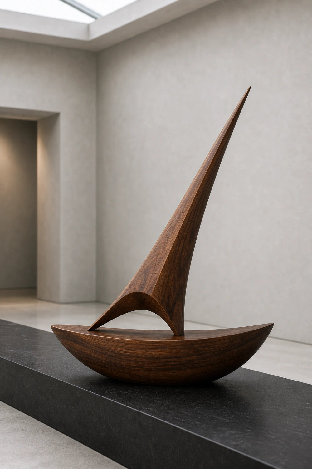 Unique Abstract Wood Sculpture Gift Idea For Art Lovers Modern Living Room Accent