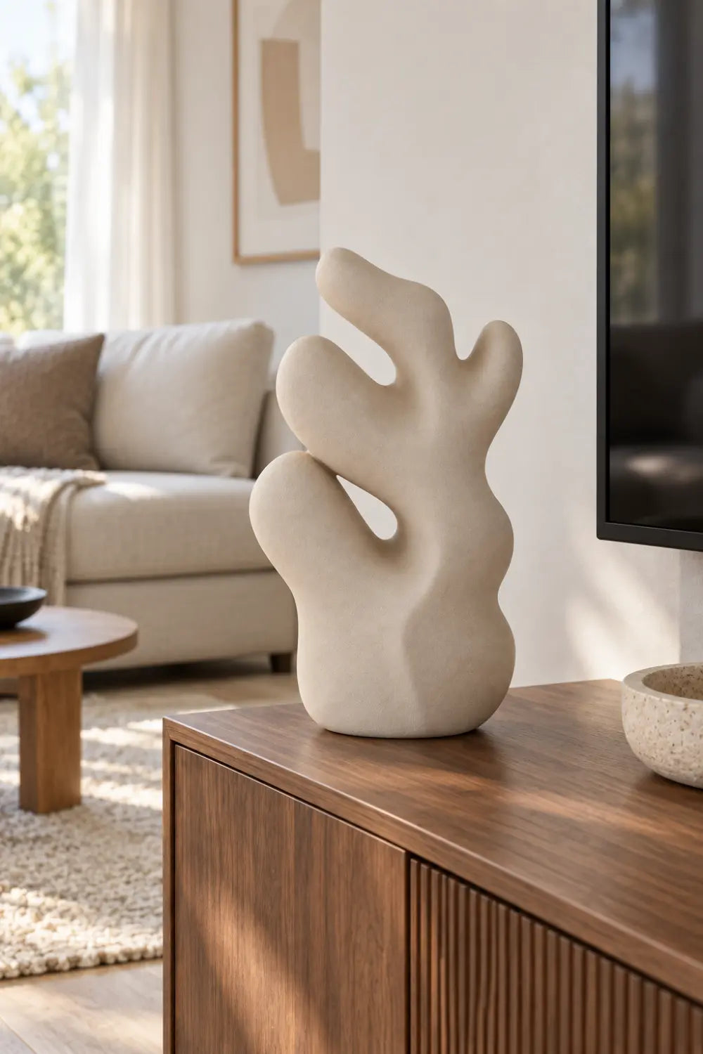 Abstract Clay Sculpture Pottery Sculpture Sculpey Clay Sculpture Housewarming Gift Minimalist Decor