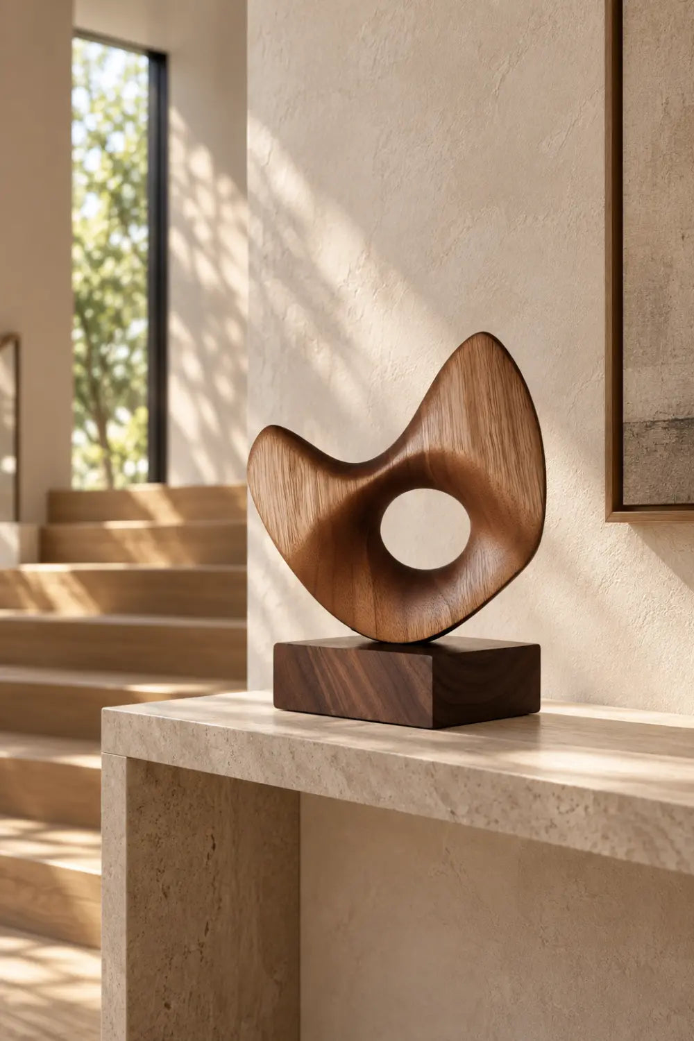 Wood Carving Sculpture With Wood Abstract Wooden Sculpture Art Ornaments