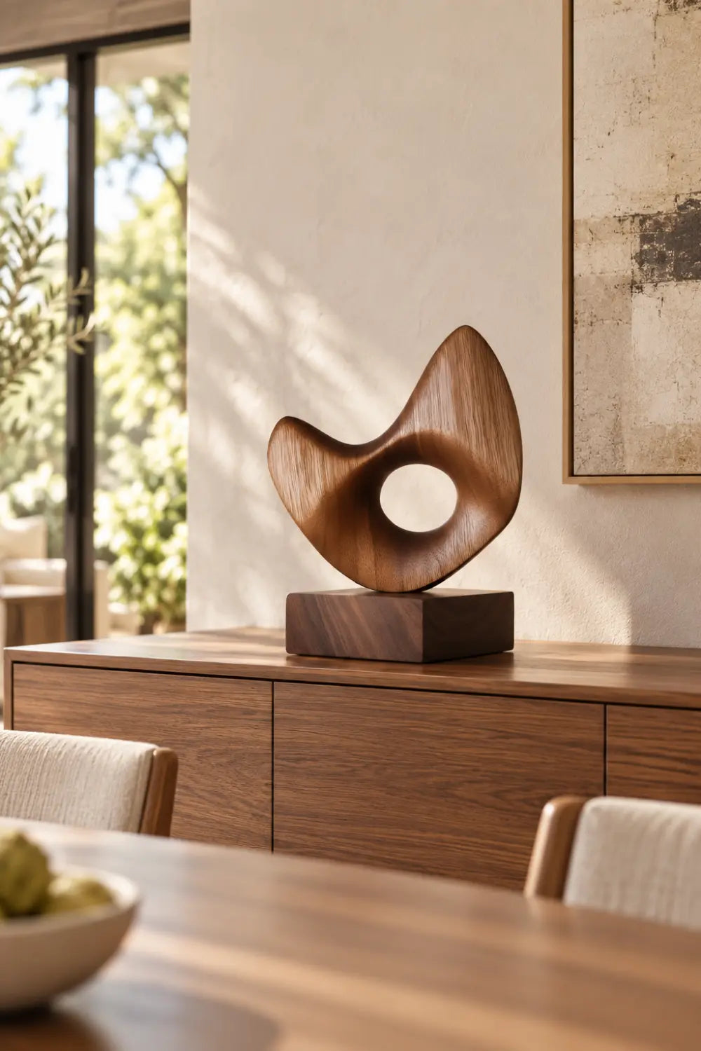 Wood Carving Sculpture With Wood Abstract Wooden Sculpture Art Ornaments