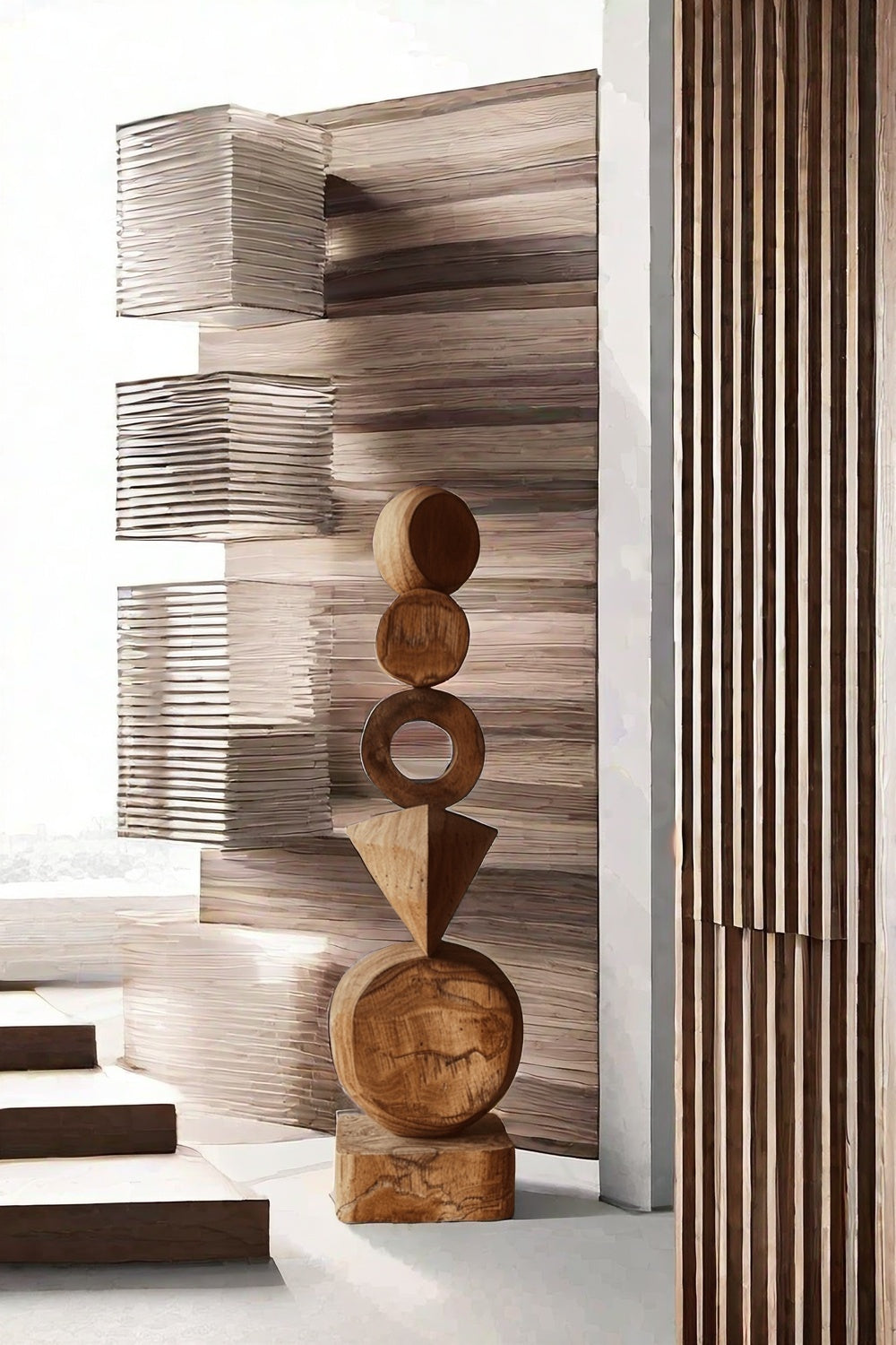 Abstract Wooden Sculpture Hand Carved Wood Art Carving Sculptures