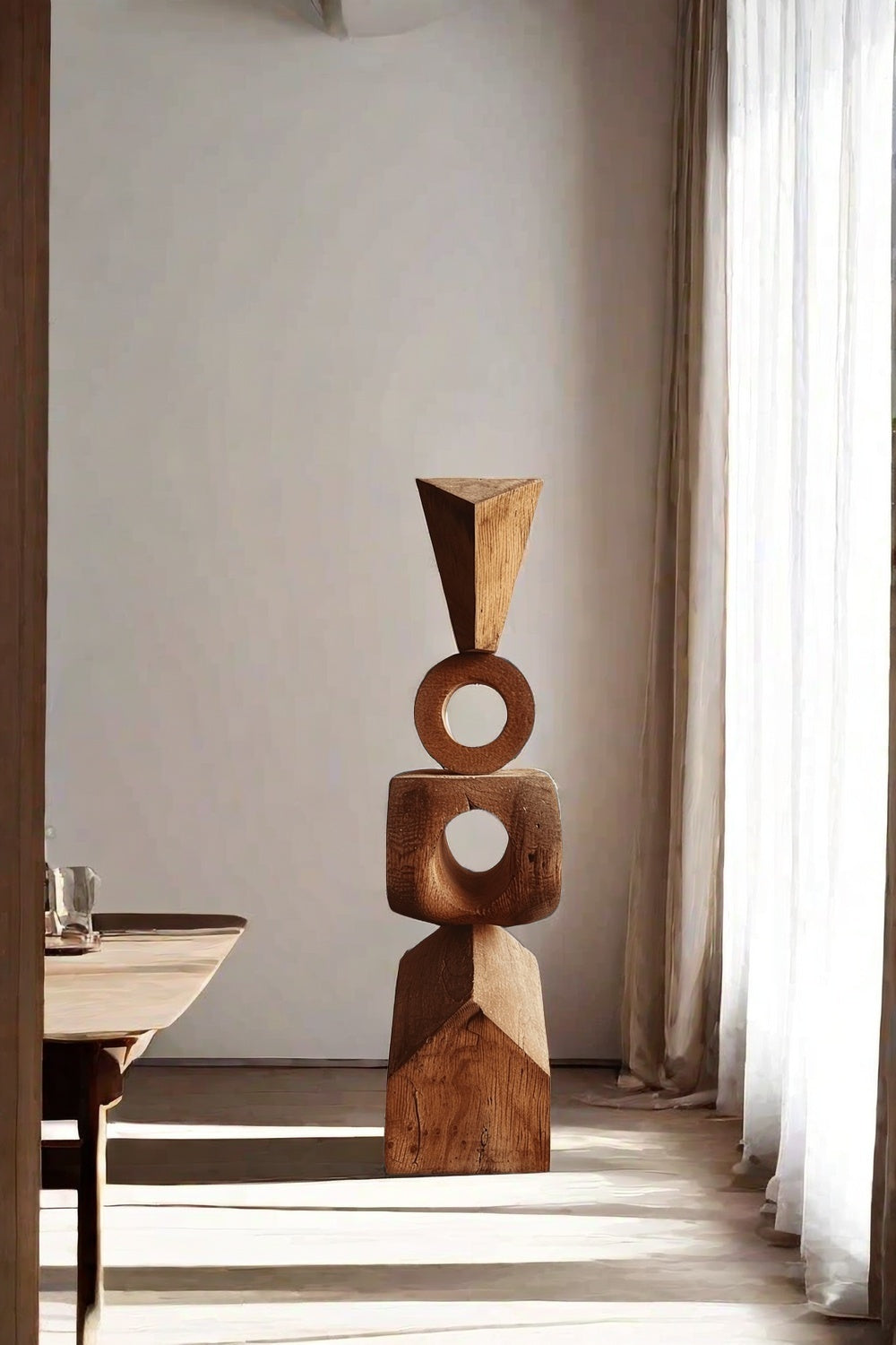 Abstract Wooden Sculpture Hand Carved Wood Art Carving Sculptures