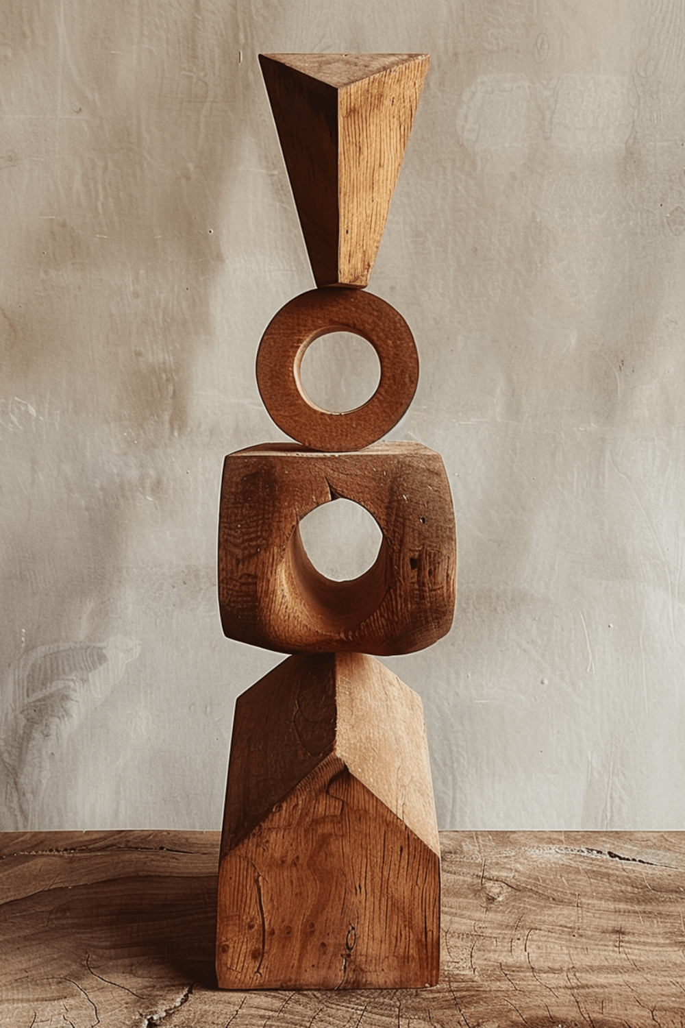 Abstract Wooden Sculpture Hand Carved Wood Art Carving Sculptures
