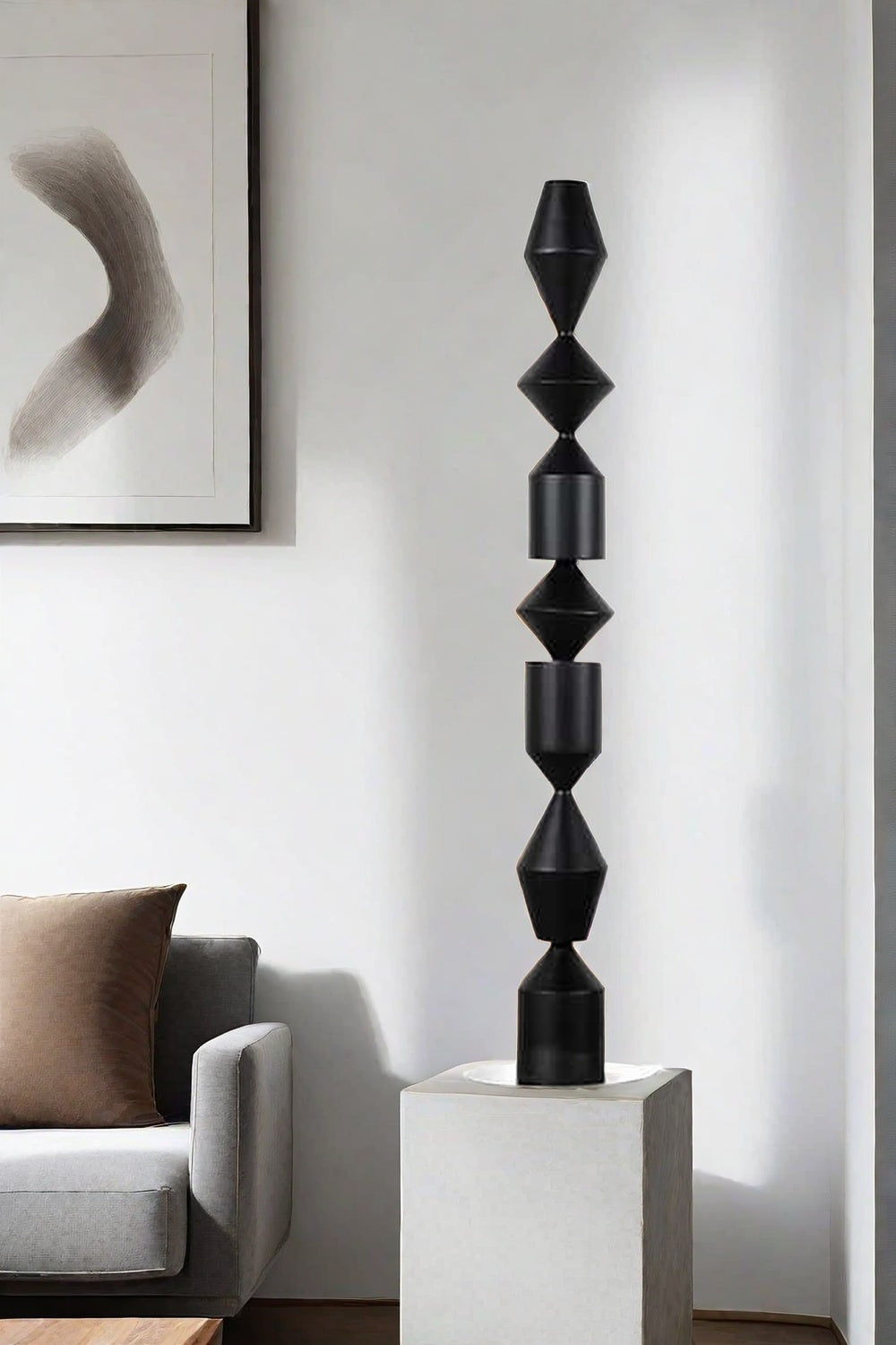 Large Geometric Abstract Wood Sculpture For Sale Wooden Statues Wooden Sculpture
