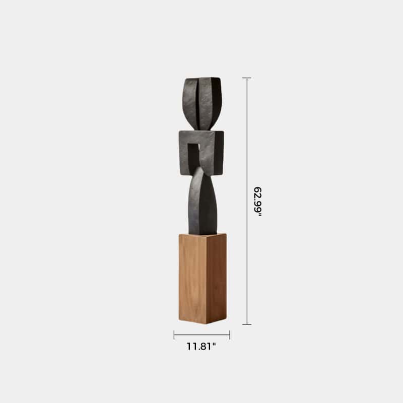 Large Geometric Abstract Wood Sculpture For Sale Large Wooden Statues Wooden Sculpture
