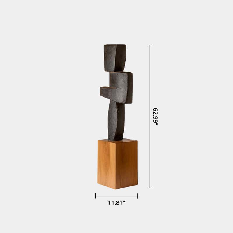 Large Geometric Abstract Wood Sculpture For Sale Large Wooden Statues Wooden Sculpture