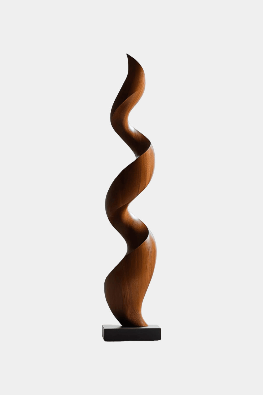 Handcrafted Spiral Wood Sculpture Large Modern Wooden Sculpture Home Decoration