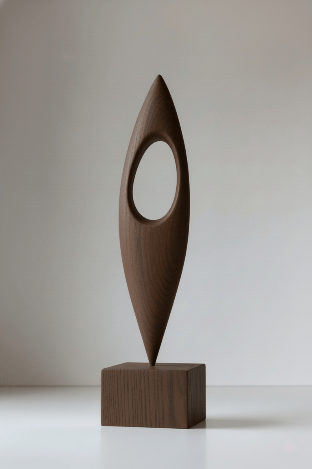 Minimalist Abstract Wooden Sculpture Handcrafted Modern Art Décor Art