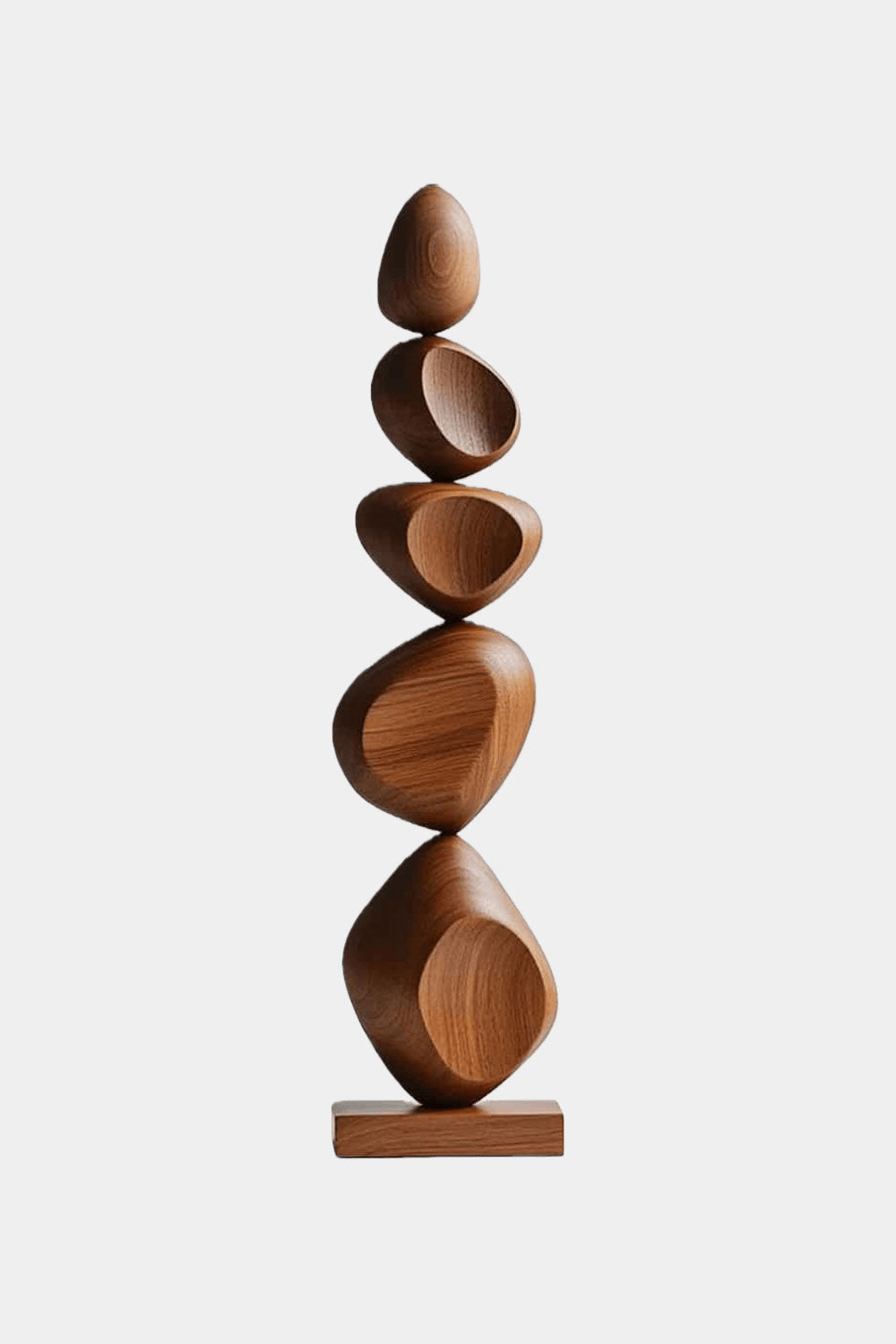 Large Abstract Wood Floor Sculpture Tall Wooden Sculptures Art for Home