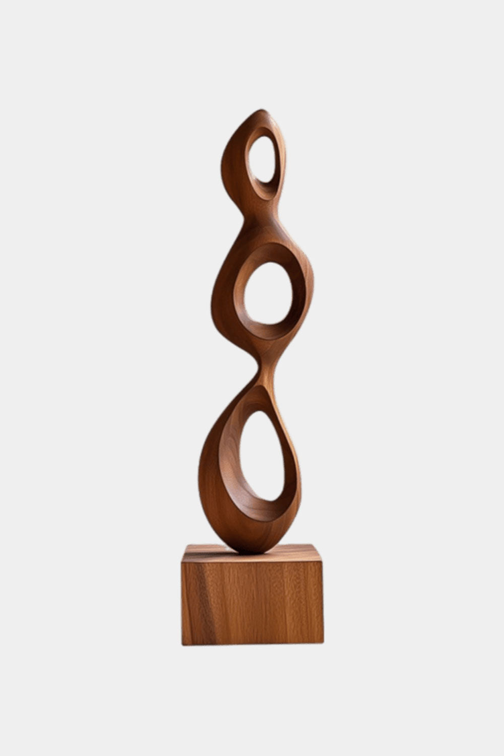 Abstract Wooden Floor Sculpture Hand-Carved Modern Wood Art Decor | Artiblend