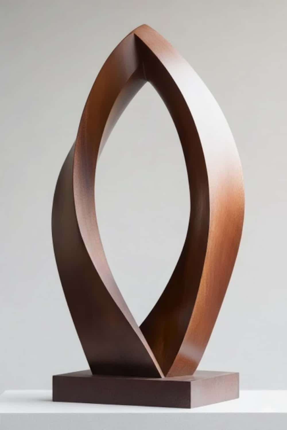 Abstract Minimalist Wooden Sculpture Modern Hand-Carved Desktop Decoration