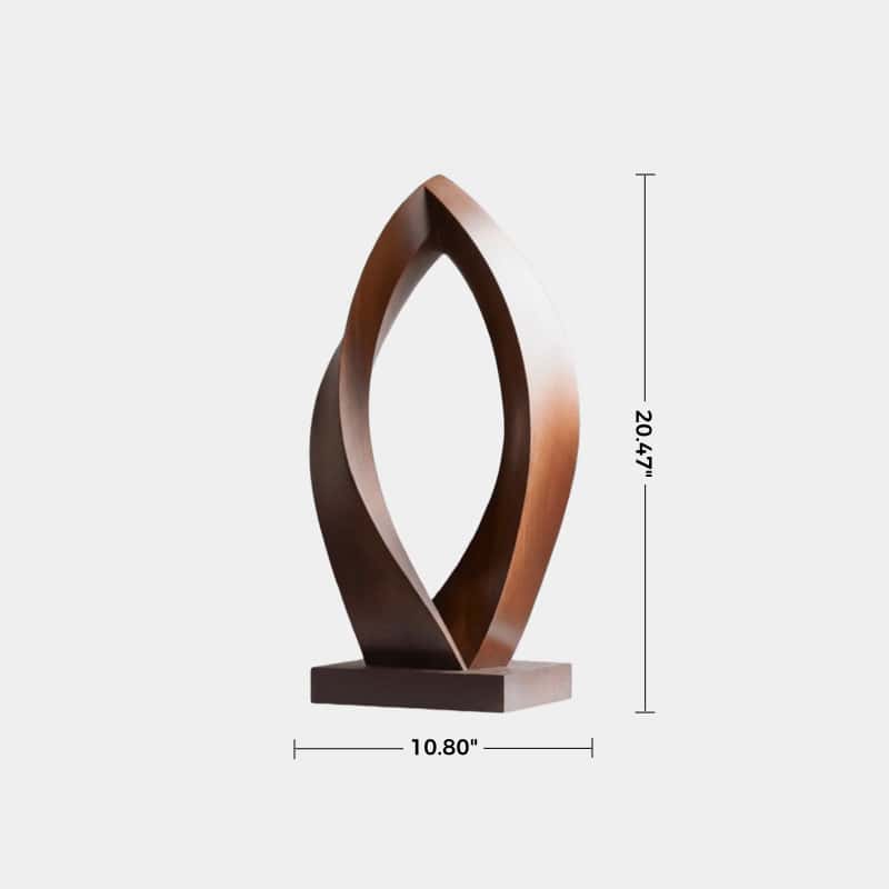 Abstract Minimalist Wooden Sculpture Modern Hand-Carved Desktop Decoration