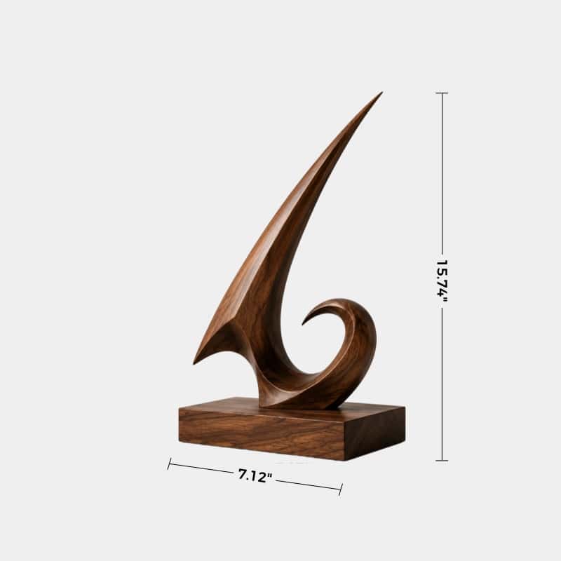 Modern Freestanding Wooden Sculpture Ideal For Office Or Luxury Gift Giving