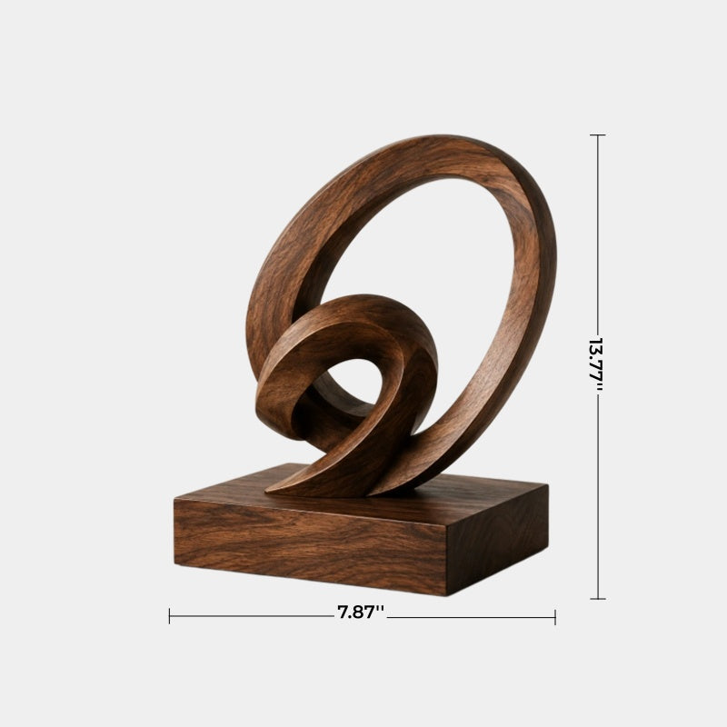 Original Hand Carved Wooden Art Sculpture With Natural Grain Finish For Home Accents