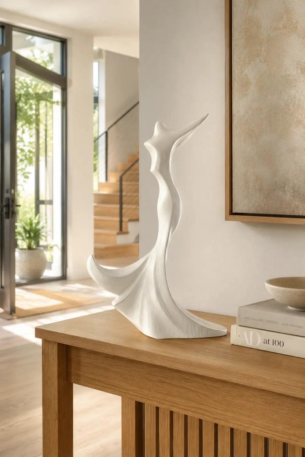 Abstract Wood Ballerina Sculpture | Fluid Dancer Statue | Elegant Gift Decor