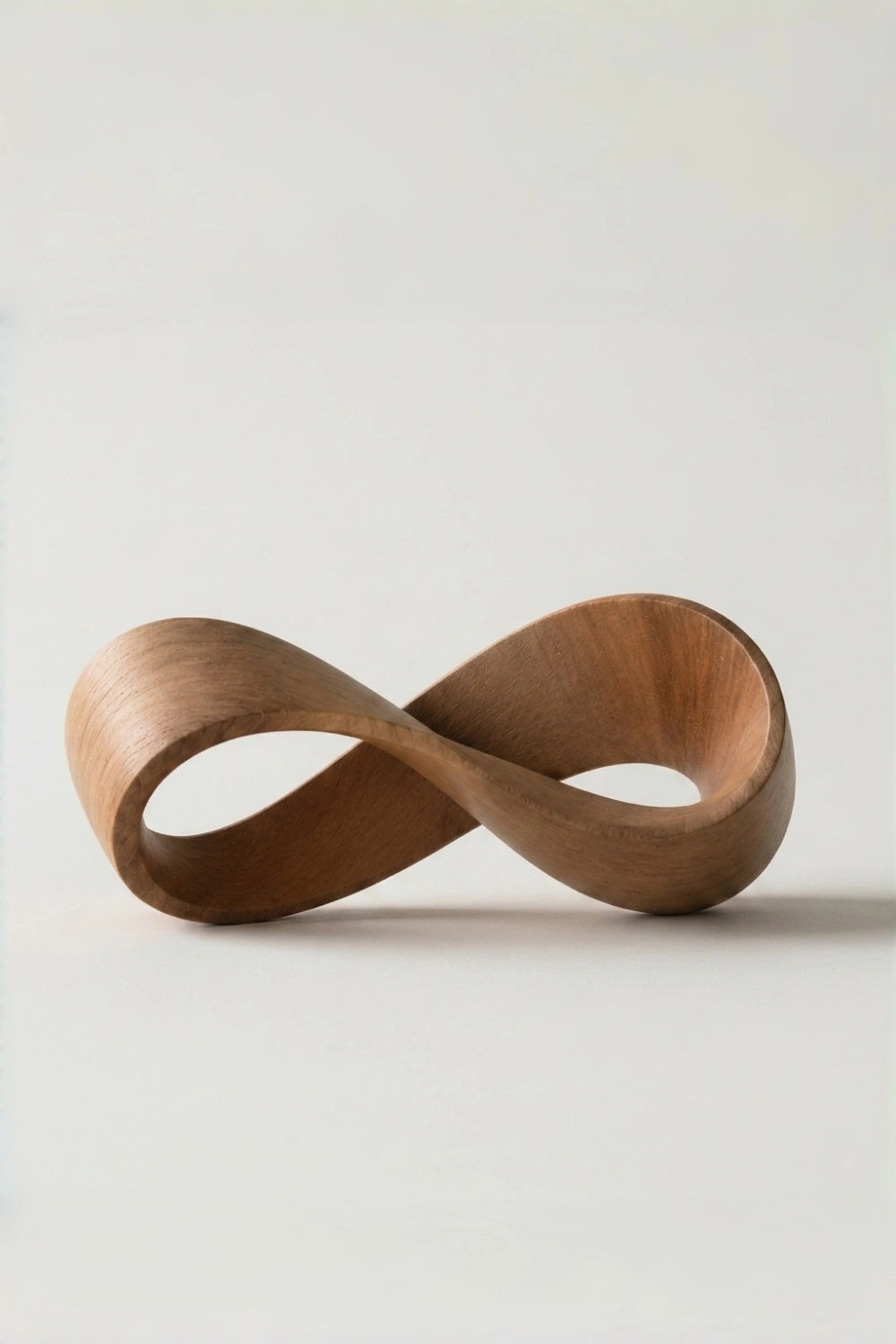 Wooden Infinity Loop Sculpture | Abstract Mobius Strip Art