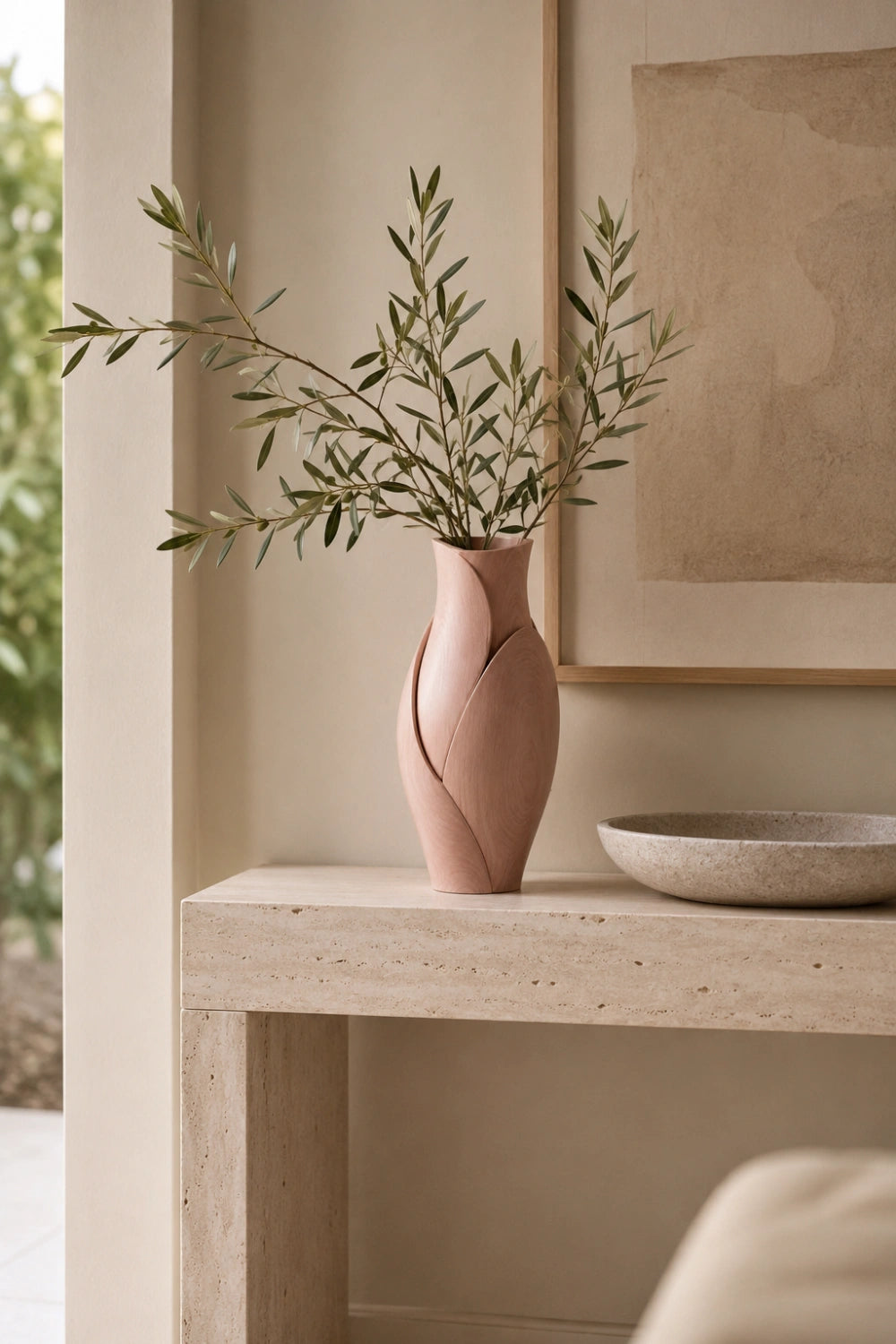Aesthetic Petal Wood Vase | Blooming Bud Flower Pot | Modern Interior Space Decor