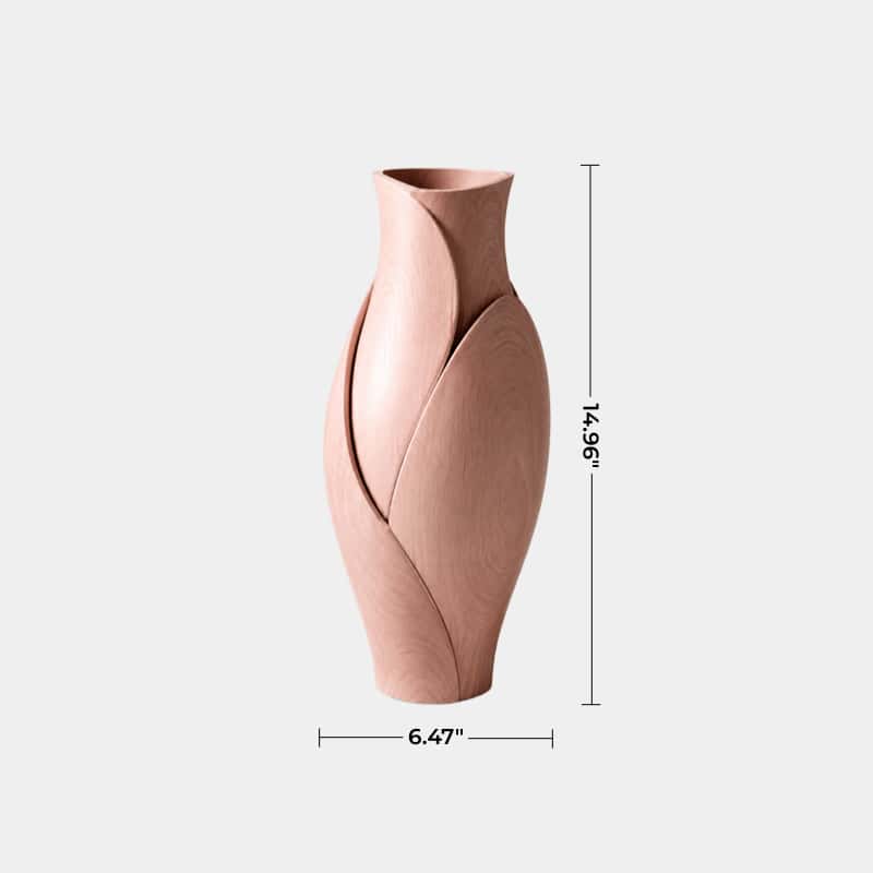 Aesthetic Petal Wood Vase | Blooming Bud Flower Pot | Modern Interior Space Decor