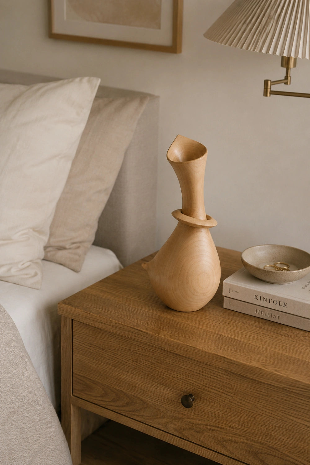 Handmade Abstract Wooden Vase For Modern Luxury Home Decor Unique Art Piece