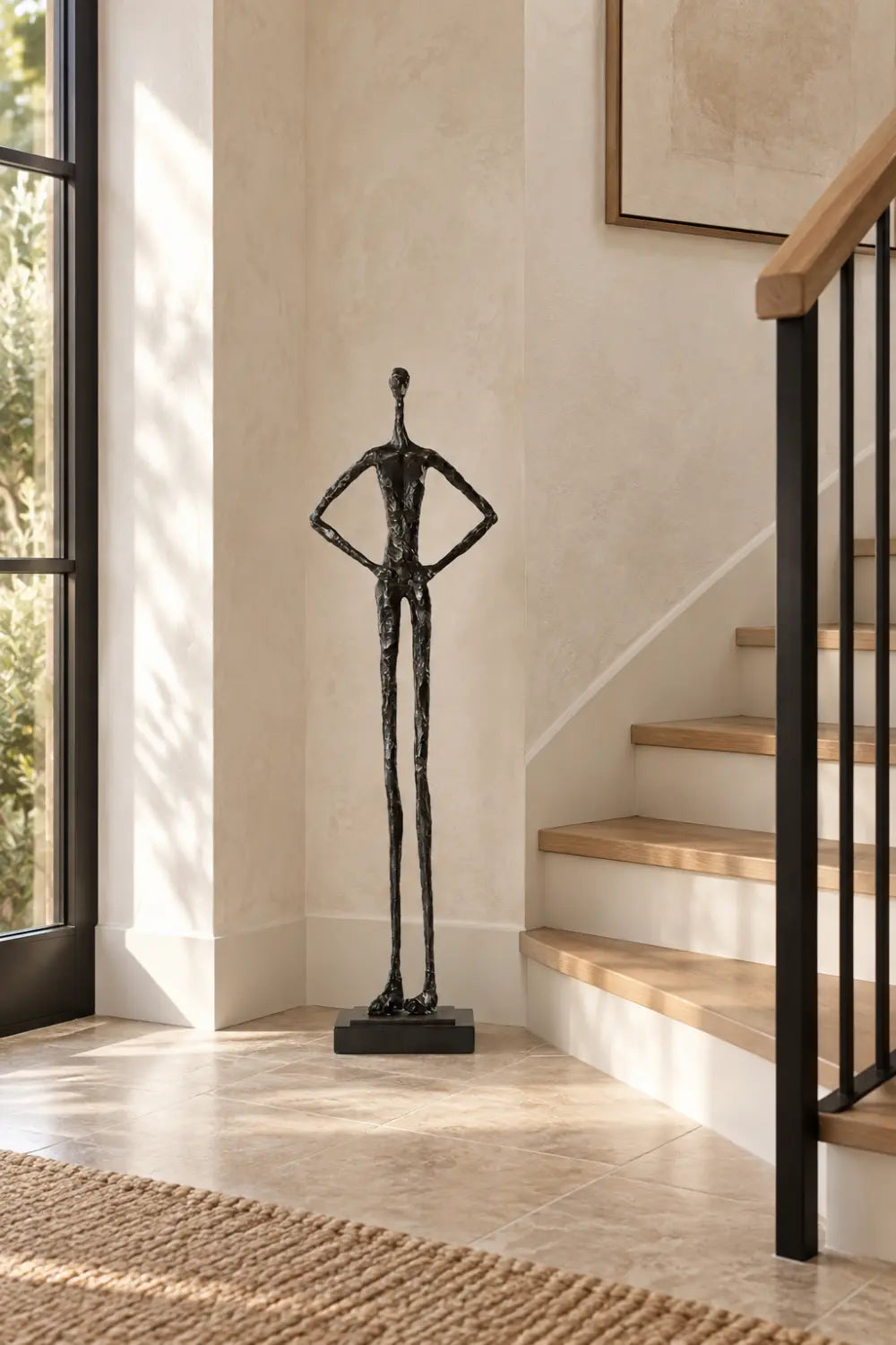Metal Human Sculpture Metal Figurine Decor Metal Human Figure Statue Art