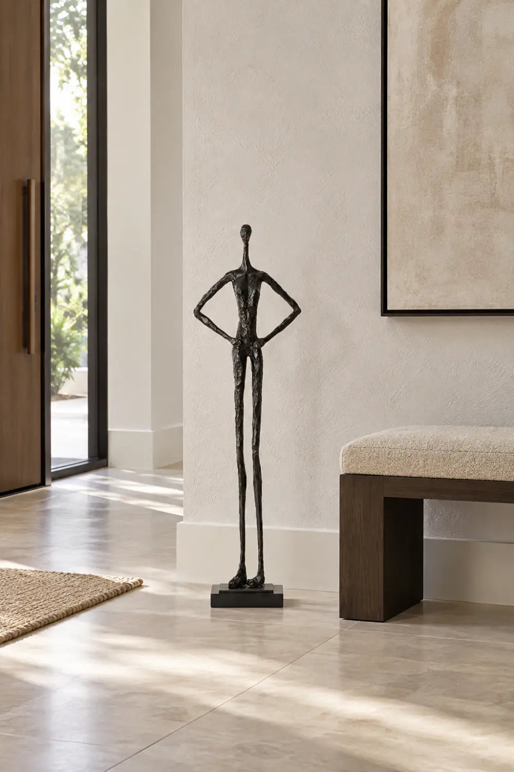 Metal Human Sculpture Metal Figurine Decor Metal Human Figure Statue Art