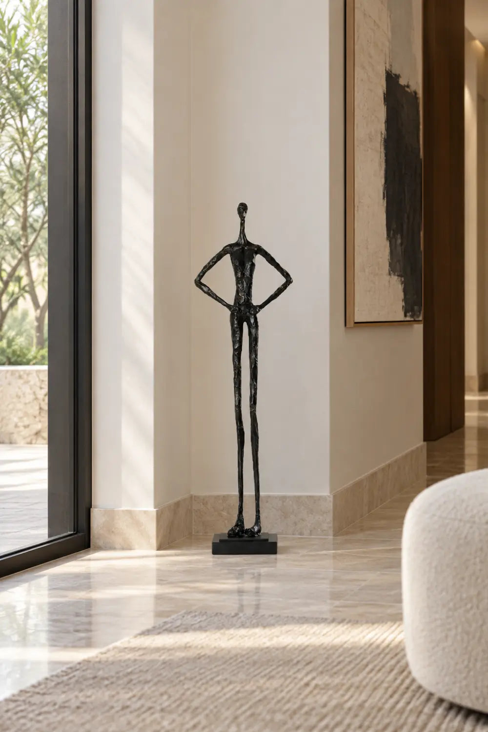 Metal Human Sculpture Metal Figurine Decor Metal Human Figure Statue Art