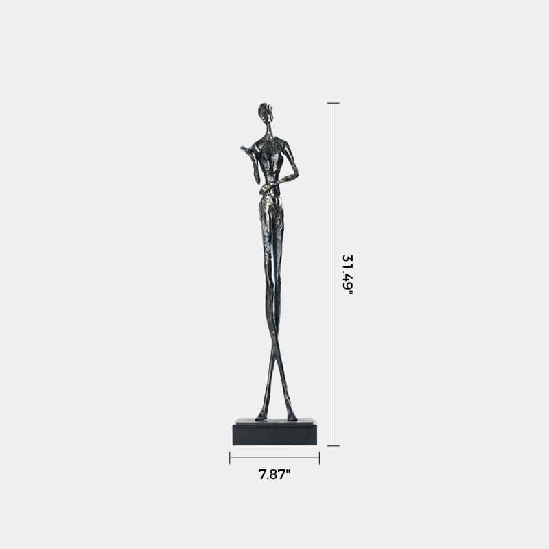 Metal Human Sculpture Metal Figurine Decor Metal Human Figure Statue Art