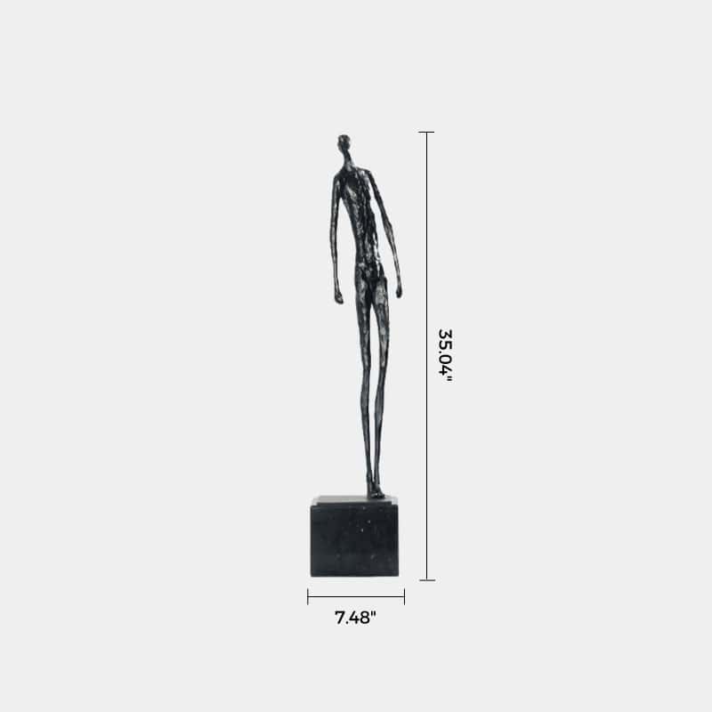Metal Human Sculpture Metal Figurine Decor Metal Human Figure Statue Art