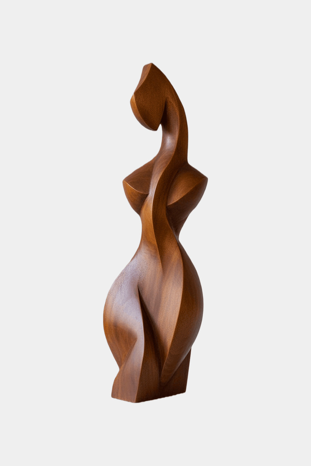 Abstract Wooden Human Sculpture Handcrafted Modern Art Decor Minimalist Wood Figurine