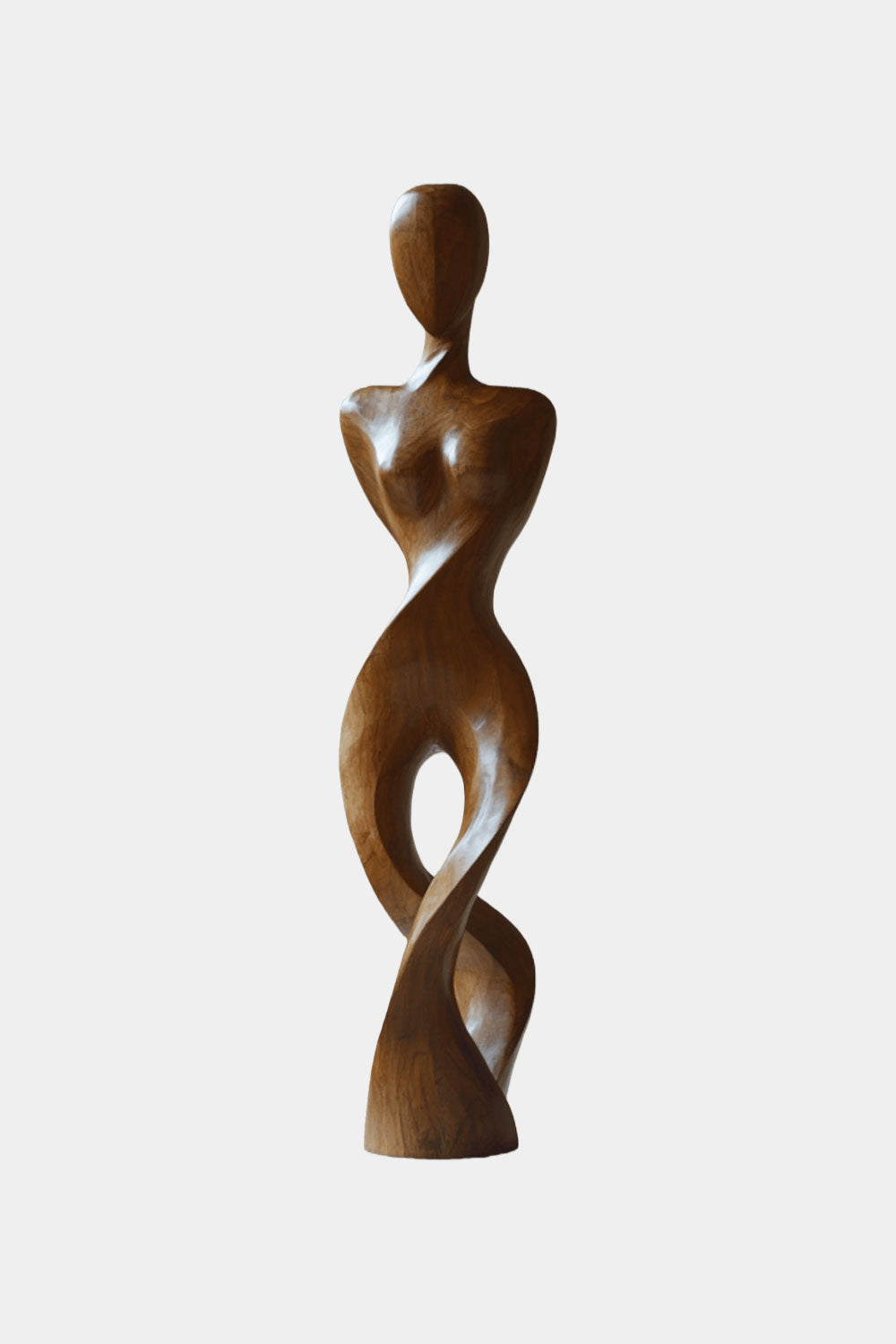 Abstract Wooden Human Figure Sculpture Hand Carved Modern Figurative Art