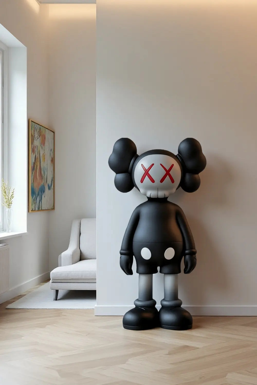 Giant KAWS Inspired Floor Statue Tall Large Sculpture Pop Art Decor | Artiblend